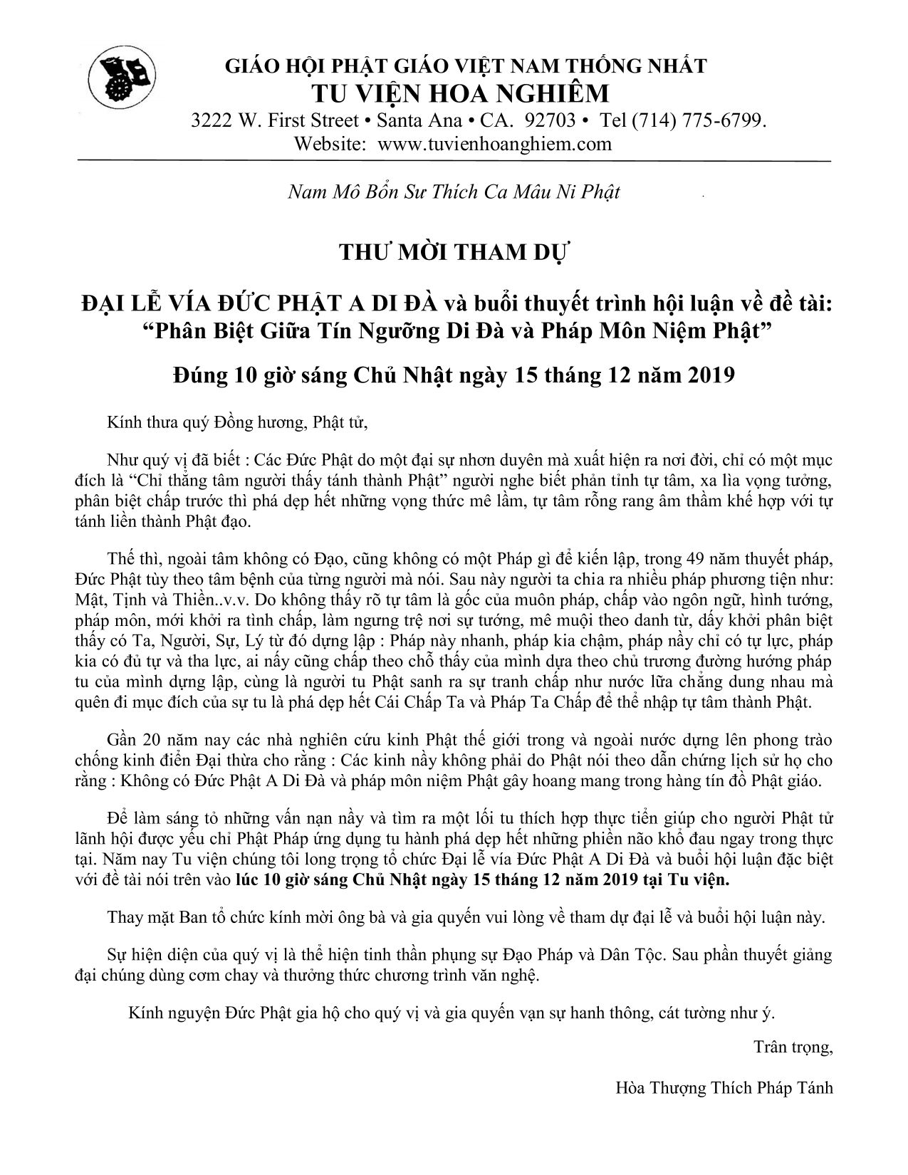 Lễ V&iacute;a Đức Phật A Di Đ&agrave; image1