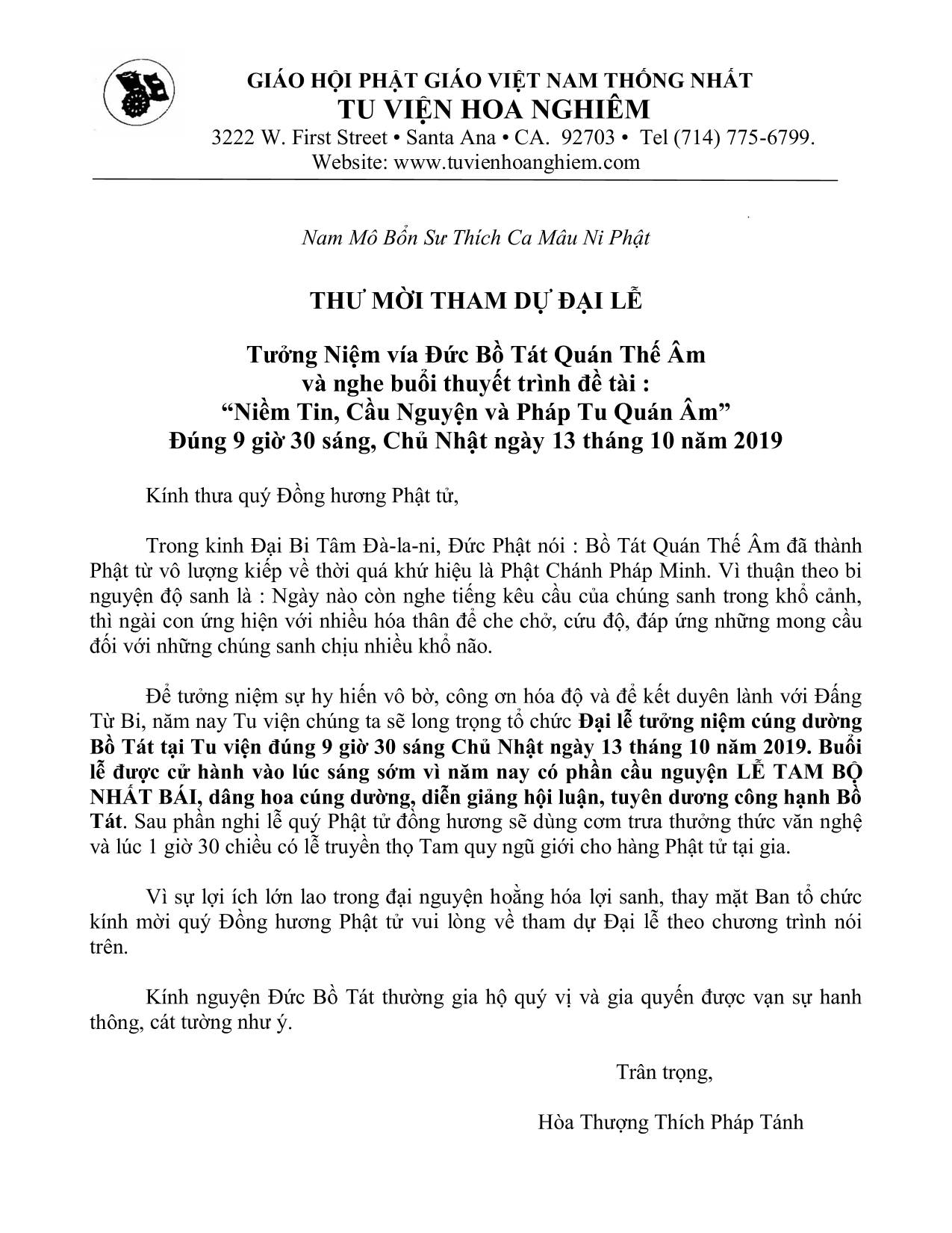 Lễ Qu&aacute;n Thế &Acirc;m 2019 image1